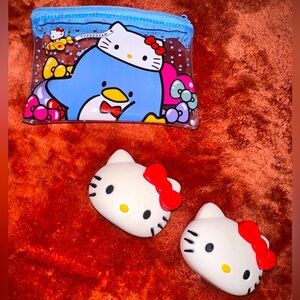 Hello Kitty croc charm & Pouch